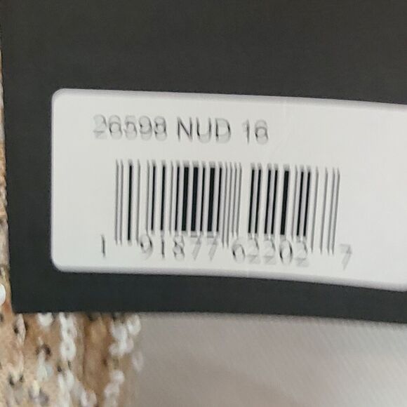 New MAC DUGGAL 26598 Nude Sequim V-Neck Wrap Waist Gown Women's (16)--$398 - Picture 16 of 16